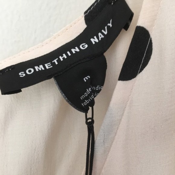 Something Navy | Polka Dot Printed Dress Puff Slv - Picture 7 of 8